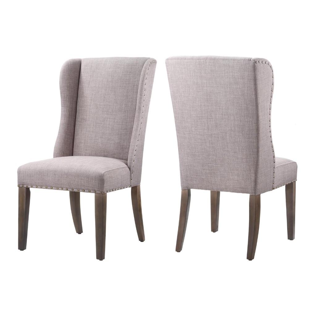 Modus Furniture - Alex Uhpolstered Wingback Dining Chair in Dolphin (Set of 2) - 8PH366X_CLOSEOUT veiw 5