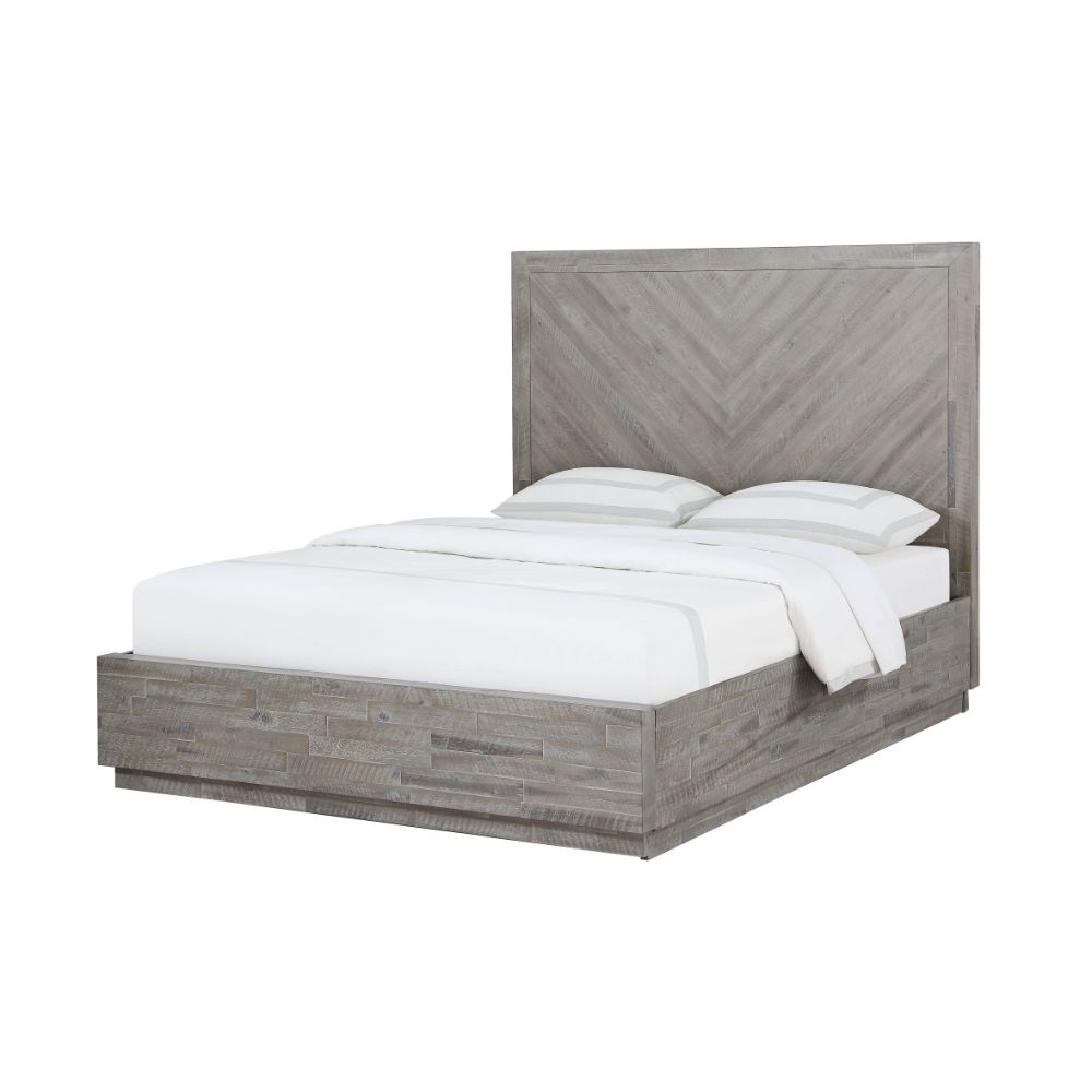 Modus Furniture - Alexandra Queen-Size Solid Wood Platform Bed in Rustic Latte - 5RS3H5 veiw 1