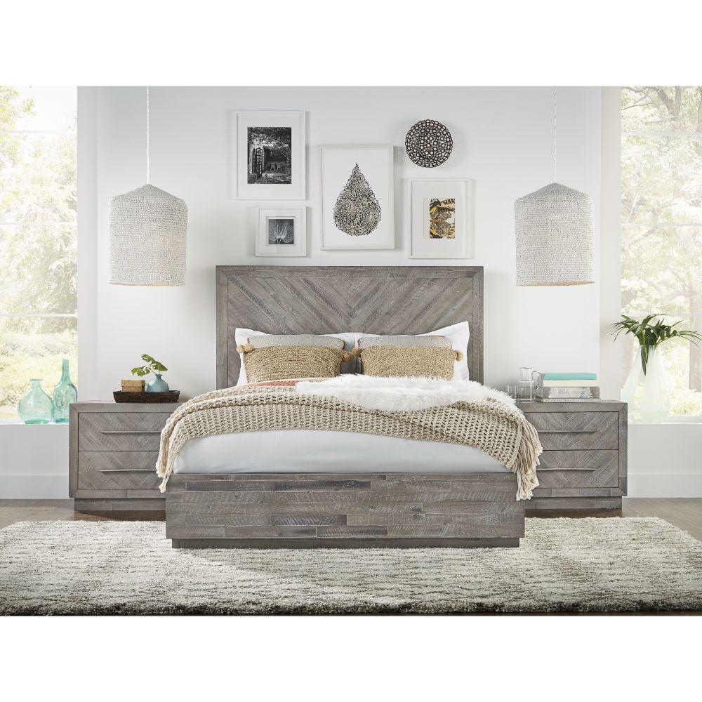 Modus Furniture - Alexandra Queen-Size Solid Wood Storage Bed in Rustic Latte - 5RS3P5 veiw 4