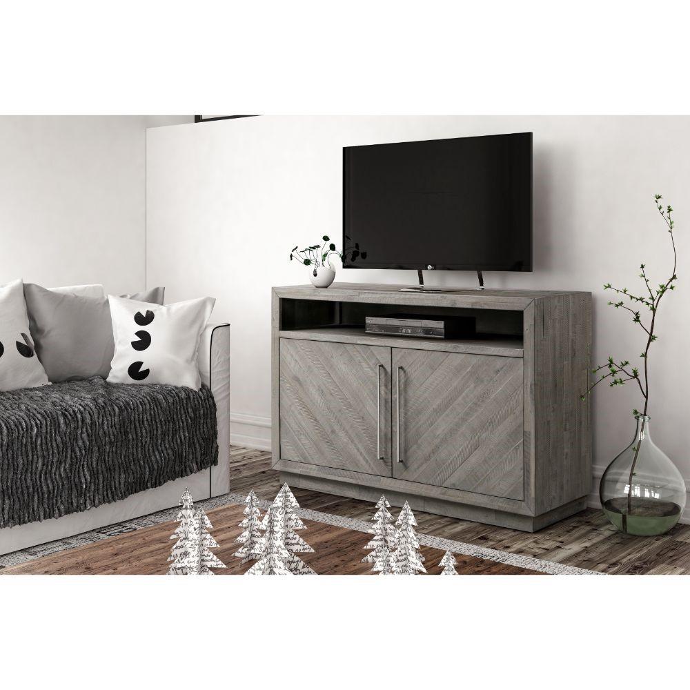 Modus Furniture - Alexandra Solid Wood 54in Media Console in Rustic Latte - 5RS32636 veiw 3