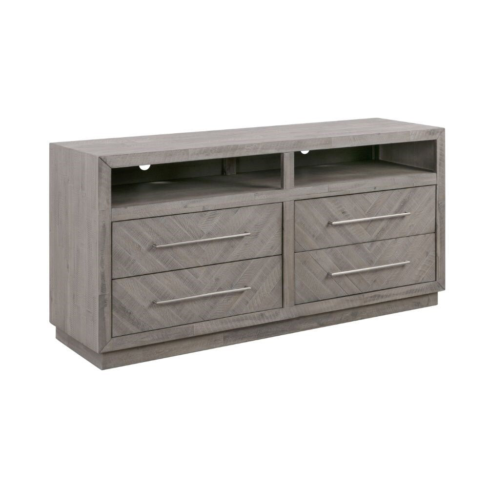 Modus Furniture - Alexandra Solid Wood 64in Media Console in Rustic Latte - 5RS32632 veiw 5