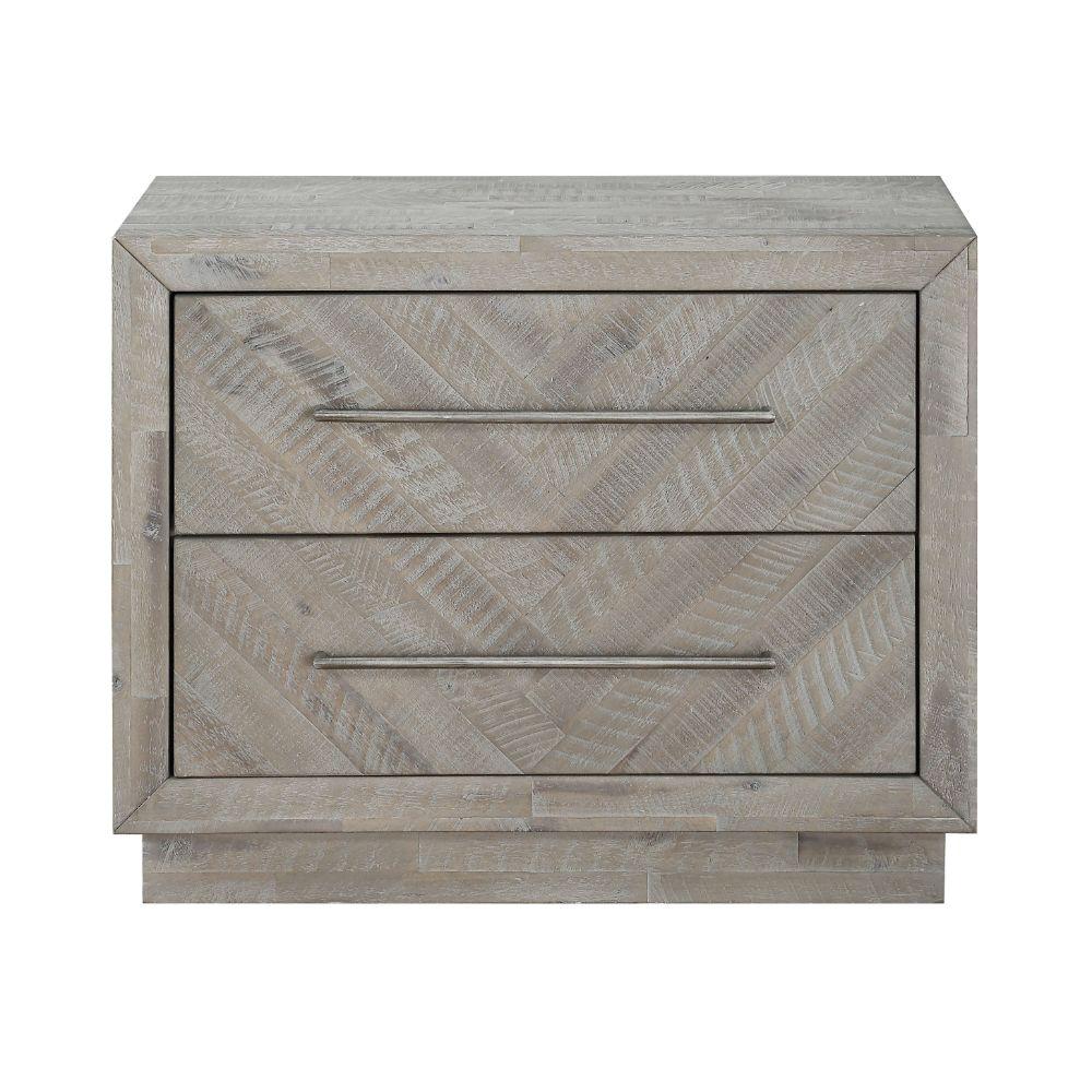 Modus Furniture - Alexandra Solid Wood Two Drawer Nightstand in Rustic Latte - 5RS381 veiw 1