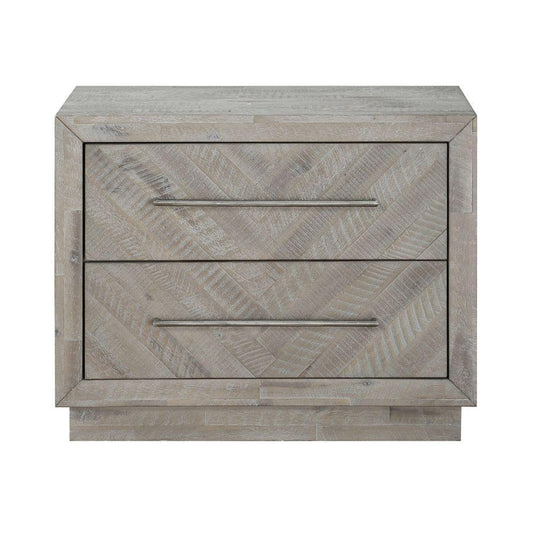 Modus Furniture - Alexandra Solid Wood Two Drawer Nightstand in Rustic Latte - 5RS381 veiw 1