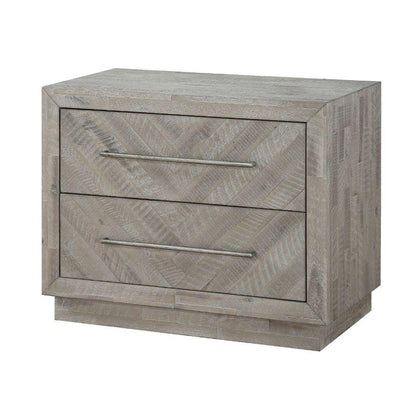 Modus Furniture - Alexandra Solid Wood Two Drawer Nightstand in Rustic Latte - 5RS381 veiw 3