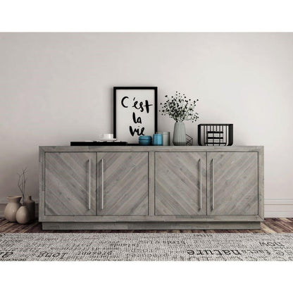 Modus Furniture - Alexandra Solid Wood 74in Media Console in Rustic Latte - 5RS32627 veiw 3