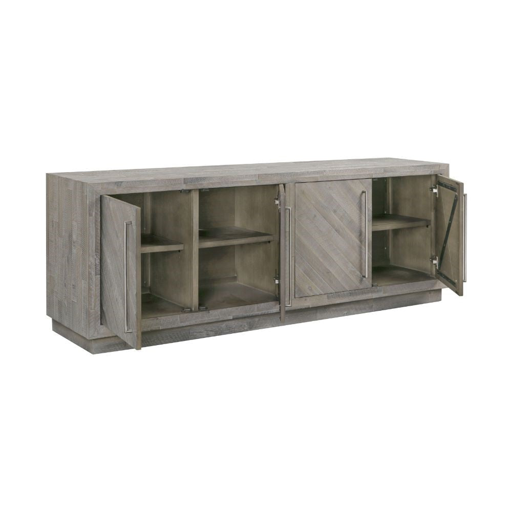 Modus Furniture - Alexandra Solid Wood 74in Media Console in Rustic Latte - 5RS32627 veiw 6