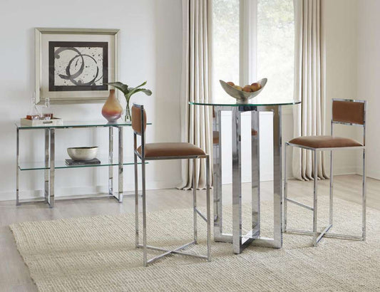 Modus Furniture - Amalfi 32in Round Bar Table - Glass - 1AJ5633G veiw 2