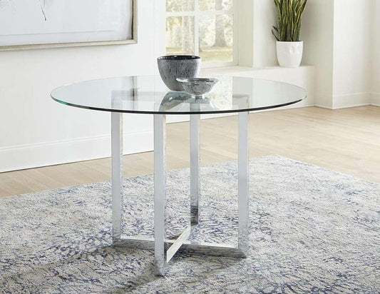 Modus Furniture - Amalfi 54in Round Counter Table - Glass - 1AJ5625G veiw 1