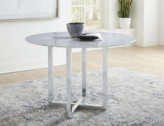 Modus Furniture - Amalfi 54in Round Counter Table - Marble - 1AJ5625M veiw 1