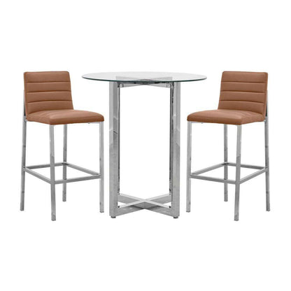 Modus Furniture - Amalfi Metal Back Bar Stool in Cognac (Set of 2) - 1A8368M veiw 3