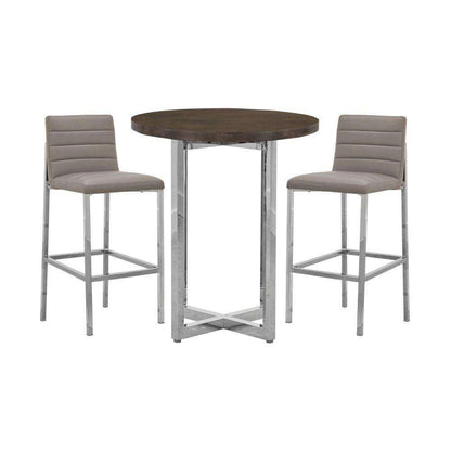Modus Furniture - Amalfi Metal Back Bar Stool in Taupe (Set of 2) - 1AE268M veiw 4