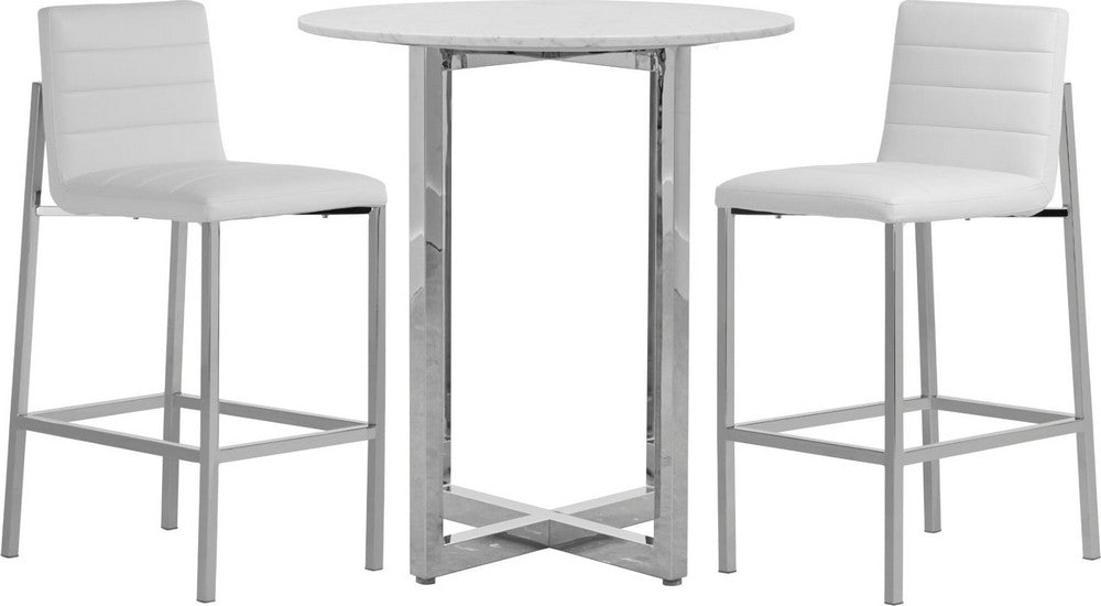 Modus Furniture - Amalfi Metal Back Bar Stool in White Leather - 1AA468M_1 view 5