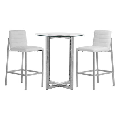 Modus Furniture - Amalfi Metal Back Bar Stool in White (Set of 2) - 1AA468M veiw 5