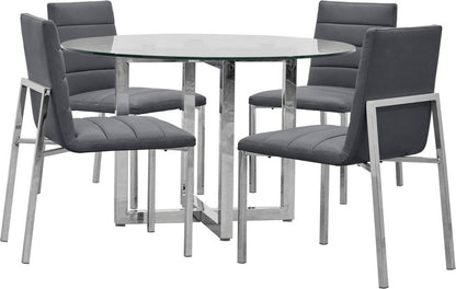 Modus Furniture - Amalfi Metal Back Chair in Cobalt Leather Set of 2 - 1AE866M_2 view 3