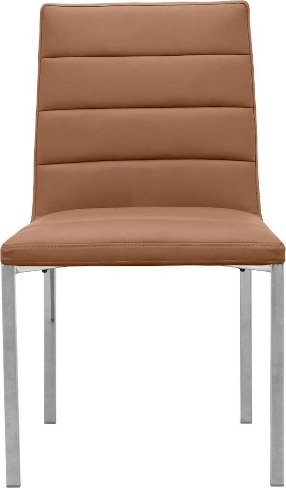 Modus Furniture - Amalfi Metal Back Chair in Cognac Leather Set of 2 - 1A8366M_2 view 2