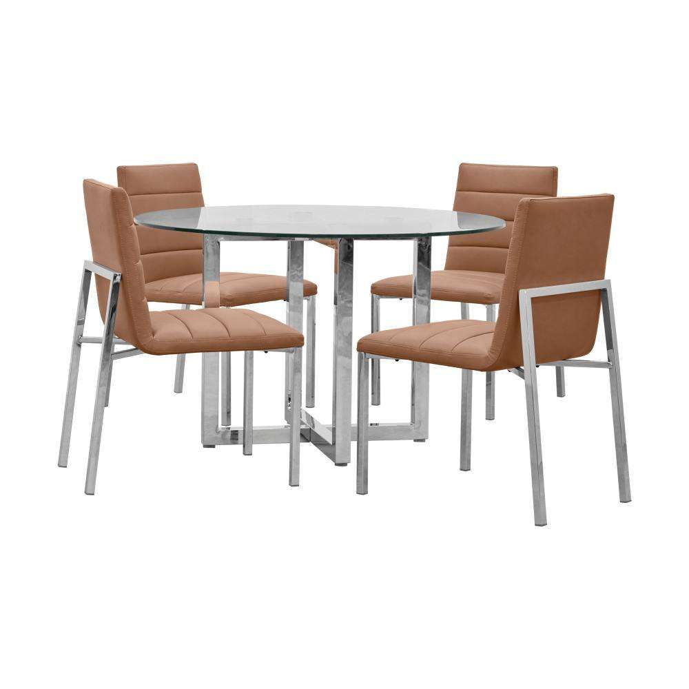 Modus Furniture - Amalfi Metal Back Chair in Cognac (Set of 2) - 1A8366M veiw 4