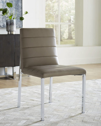 Modus Furniture - Amalfi Metal Back Chair in Taupe Leather - 1AE266M_1 view 2