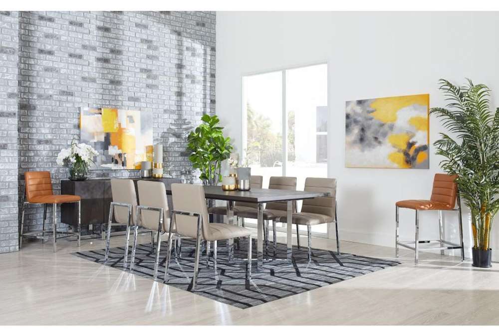 Modus Furniture - Amalfi Metal Back Chair in Taupe (Set of 2) - 1AE266M veiw 3