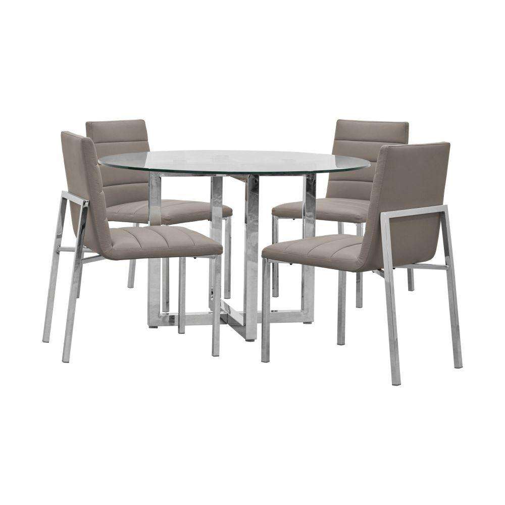 Modus Furniture - Amalfi Metal Back Chair in Taupe (Set of 2) - 1AE266M veiw 4