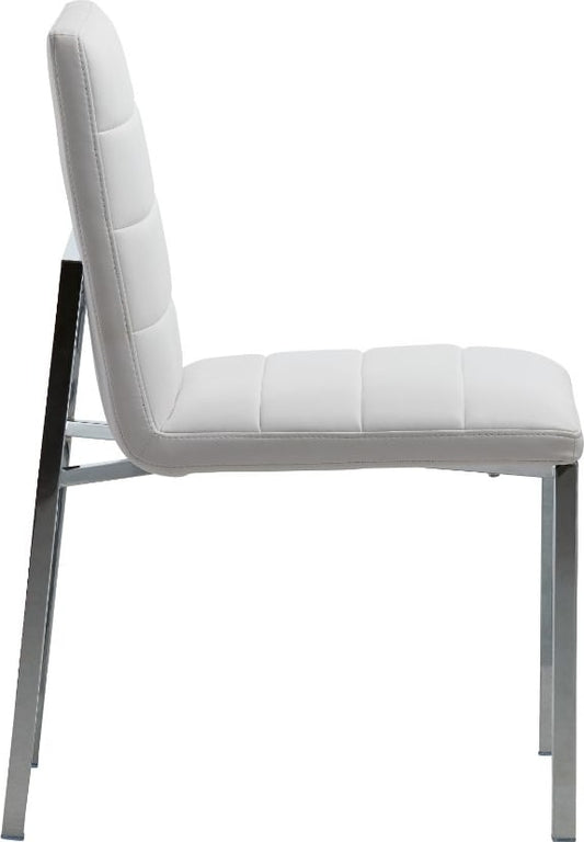 Modus Furniture - Amalfi Metal Back Chair in White Leather - 1AA466M_1 view 2