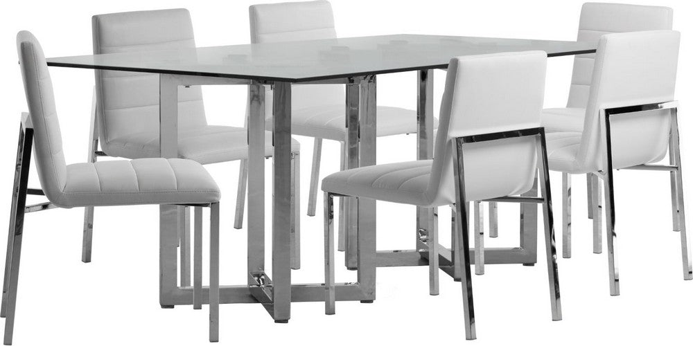 Modus Furniture - Amalfi Metal Back Chair in White Leather - 1AA466M_1 view 5
