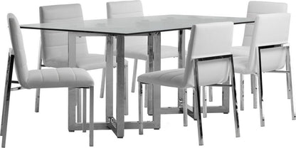 Modus Furniture - Amalfi Metal Back Chair in White Leather - 1AA466M_1 view 5