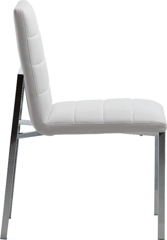 Modus Furniture - Amalfi Metal Back Chair in White Leather Set of 2 - 1AA466M_2 view 2