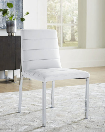 Modus Furniture - Amalfi Metal Back Chair in White Leather Set of 2 - 1AA466M_2 view 5