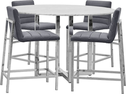 Modus Furniture - Amalfi Metal Back Counter Stool in Cobalt Leather Set of 2 - 1AE870M_2 view 3