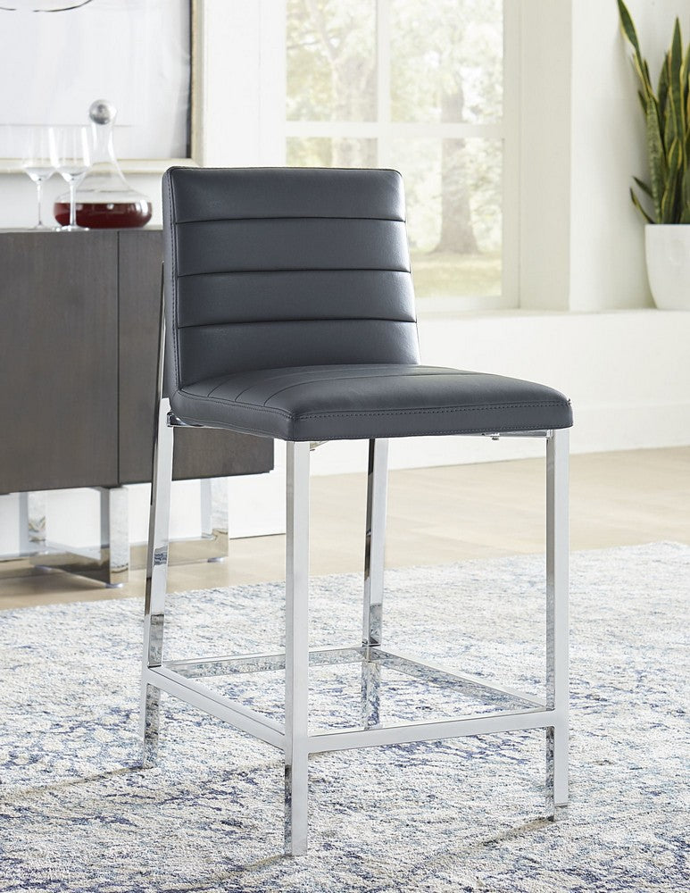 Modus Furniture - Amalfi Metal Back Counter Stool in Cobalt Leather Set of 2 - 1AE870M_2 view 5
