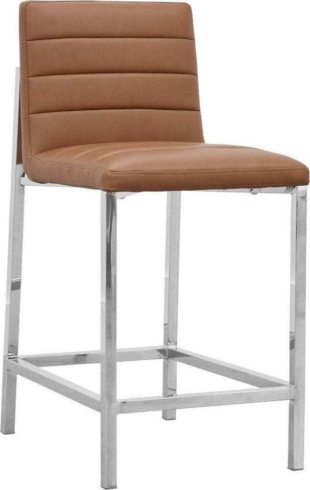 Modus Furniture - Amalfi Metal Back Counter Stool in Cognac Leather - 1A8370M_1 view 1