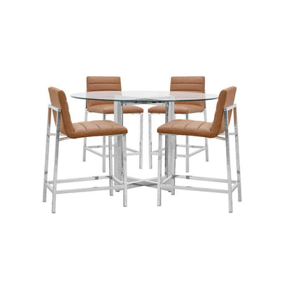 Modus Furniture - Amalfi Metal Back Counter Stool in Cognac (Set of 2) - 1A8370M view 4