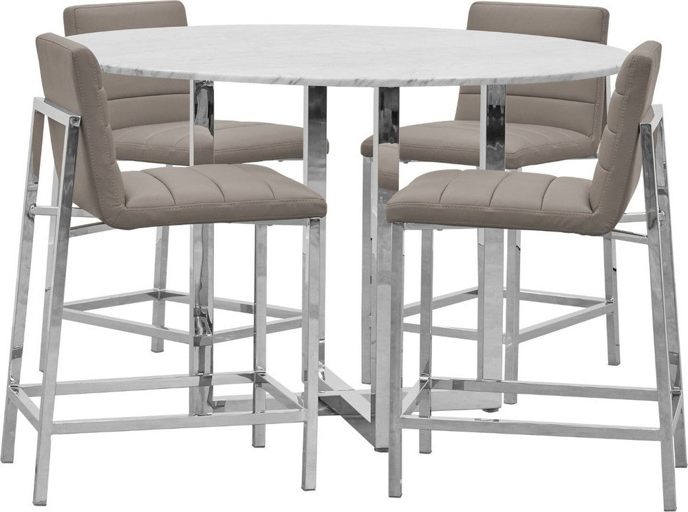 Modus Furniture - Amalfi Metal Back Counter Stool in Taupe Leather - 1AE270M_1 view 3