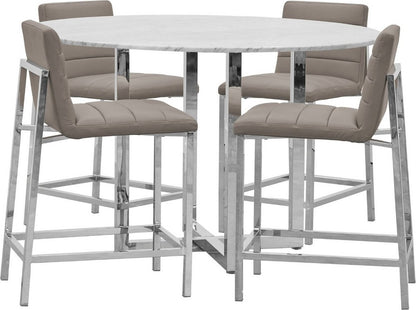 Modus Furniture - Amalfi Metal Back Counter Stool in Taupe Leather - 1AE270M_1 view 3