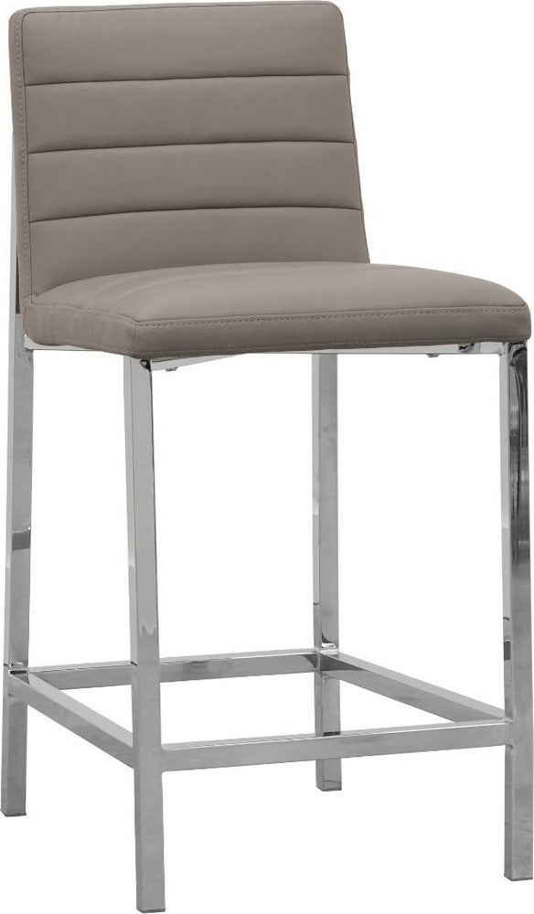 Modus Furniture - Amalfi Metal Back Counter Stool in Taupe Leather Set of 2 - 1AE270M_2 view 1