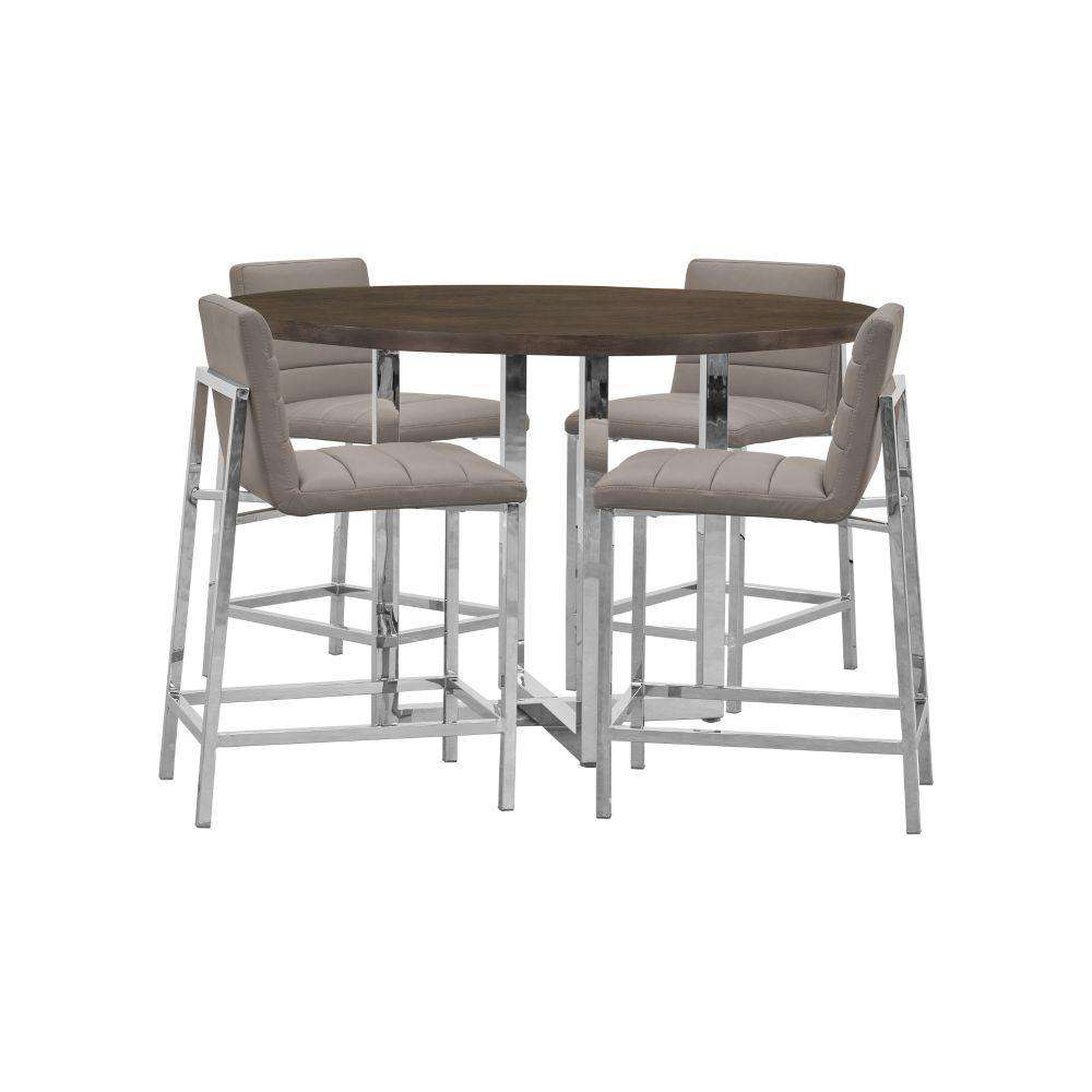 Modus Furniture - Amalfi Metal Back Counter Stool in Taupe (Set of 2) - 1AE270M veiw 4