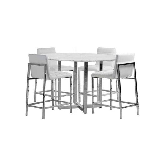 Modus Furniture - Amalfi Metal Back Counter Stool in White (Set of 2) - 1AA470M veiw 2