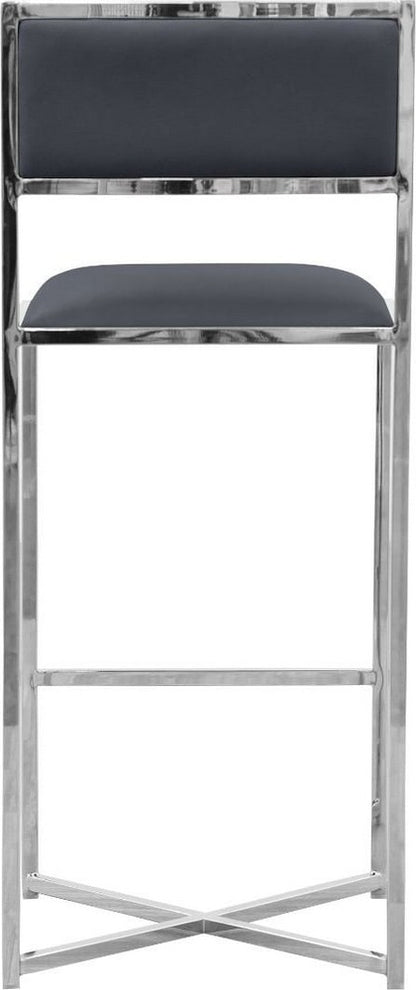 Modus Furniture - Amalfi X-Base Bar Stool in Cobalt Leather - 1AE868X_1 view 3