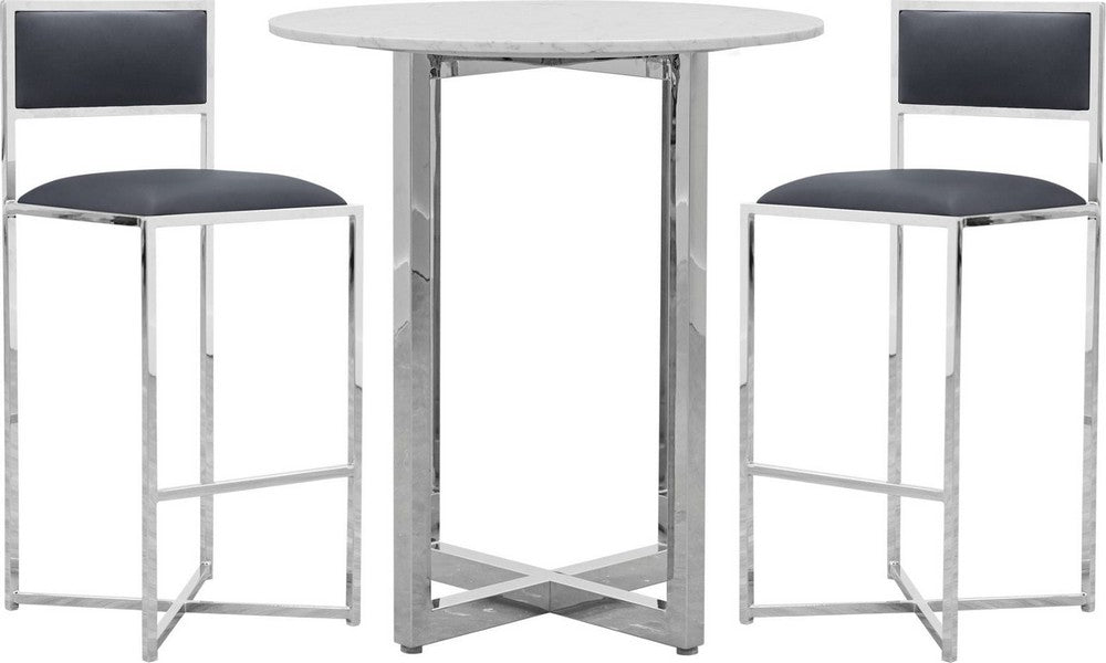 Modus Furniture - Amalfi X-Base Bar Stool in Cobalt Leather - 1AE868X_1 view 4