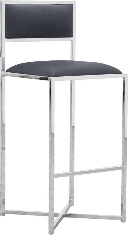 Modus Furniture - Amalfi X-Base Bar Stool in Cobalt Leather Set of 2 - 1AE868X_2 view 1