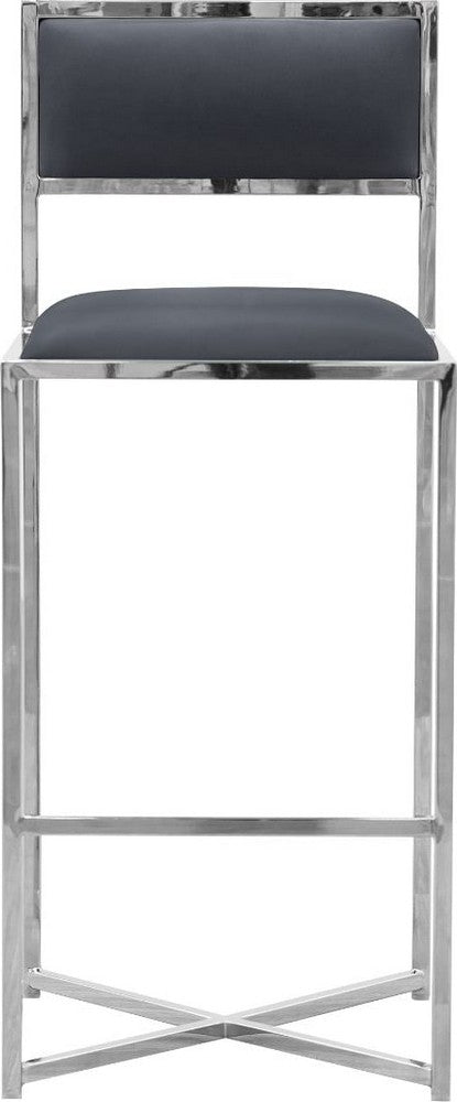 Modus Furniture - Amalfi X-Base Bar Stool in Cobalt Leather Set of 2 - 1AE868X_2 view 2