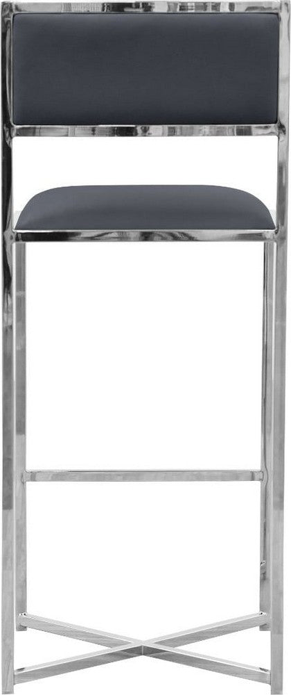 Modus Furniture - Amalfi X-Base Bar Stool in Cobalt Leather Set of 2 - 1AE868X_2 view 3