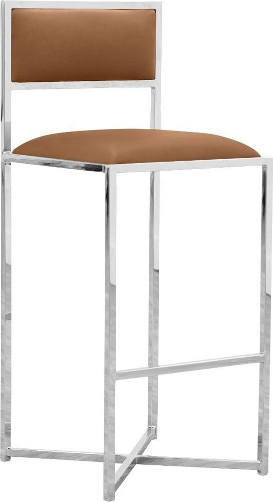 Modus Furniture - Amalfi X-Base Bar Stool in Cognac Leather - 1A8368X_1 view 1