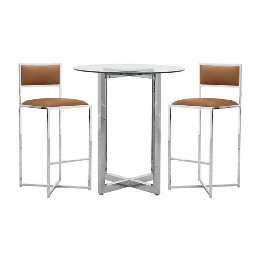 Modus Furniture - Amalfi X-Base Bar Stool in Cognac (Set of 2) - 1A8368X veiw 2