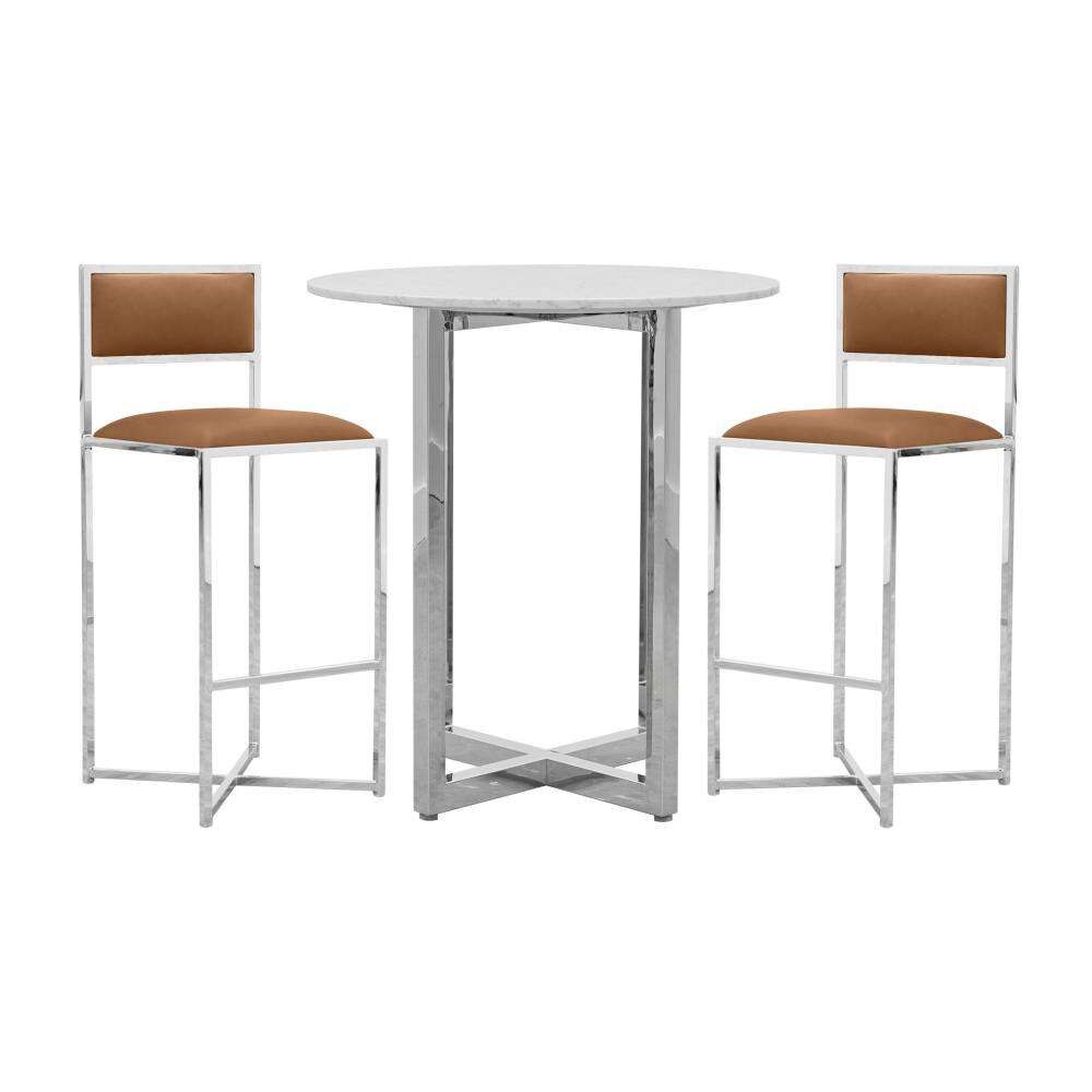 Modus Furniture - Amalfi X-Base Bar Stool in Cognac (Set of 2) - 1A8368X veiw 4