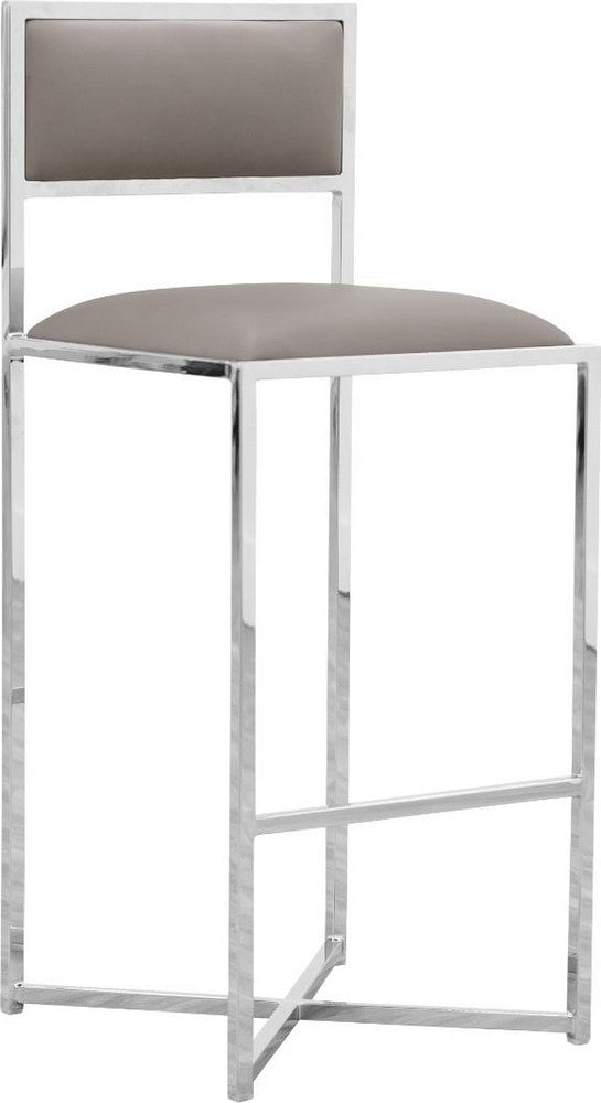 Modus Furniture - Amalfi X-Base Bar Stool in Taupe Leather - 1AE268X_1 view 1