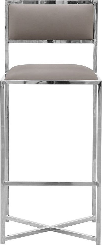 Modus Furniture - Amalfi X-Base Bar Stool in Taupe Leather - 1AE268X_1 view 2