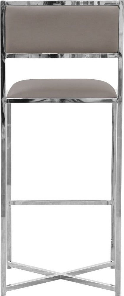 Modus Furniture - Amalfi X-Base Bar Stool in Taupe Leather - 1AE268X_1 view 3