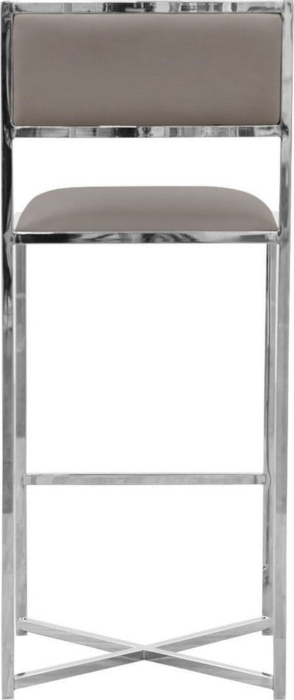 Modus Furniture - Amalfi X-Base Bar Stool in Taupe Leather Set of 2 - 1AE268X_2 view 3
