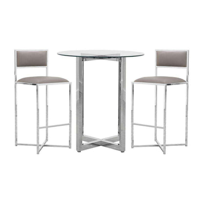 Modus Furniture - Amalfi X-Base Bar Stool in Taupe (Set of 2) - 1AE268X view 5